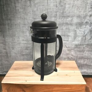 Vintage BODUM French Press 8 Cup 34oz Stainless Steel Glass Coffee Maker VG